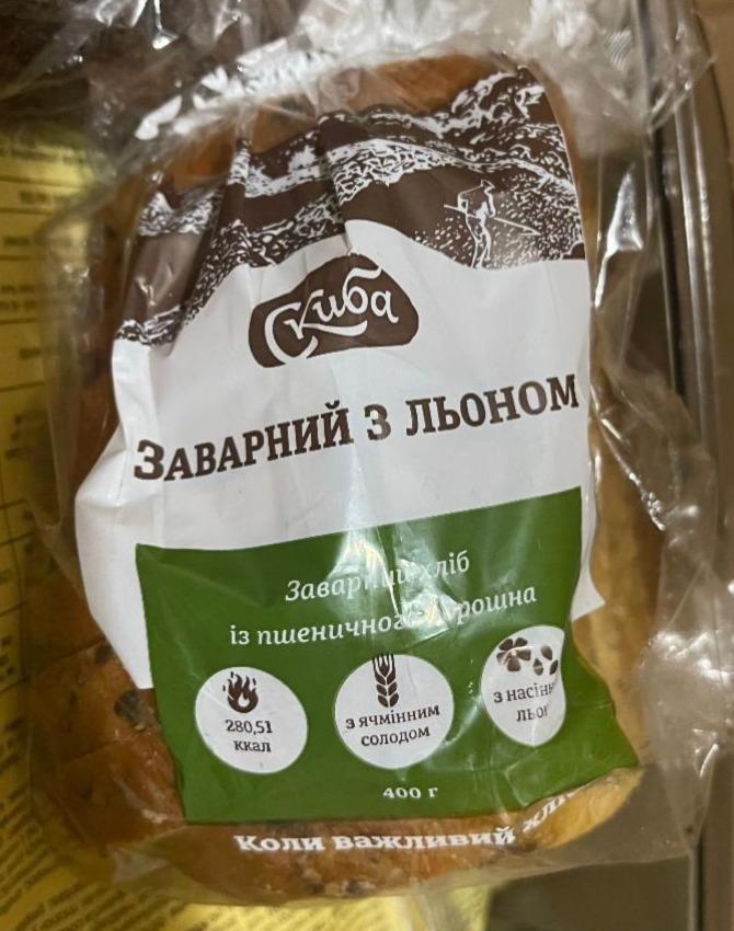 Фото - Хліб заварний з льоном Скиба