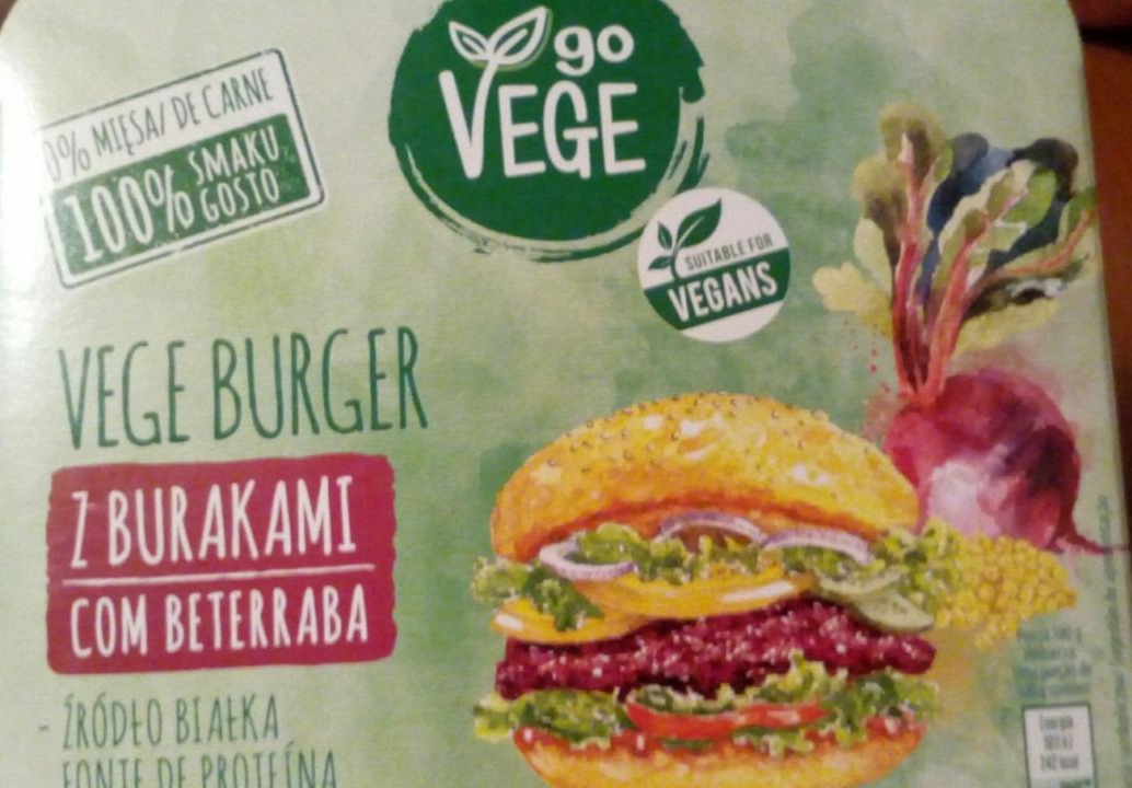 Фото - Бургер Vege Burger з буряком Go Vege