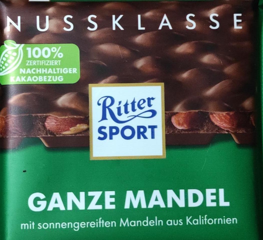 Фото - Шоколад молочний з цільними мигдальними горіхами Nut Selection Ritter Sport