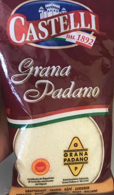 Фото - Сир твердий Grana Padano тертий 32% жирність Castelli