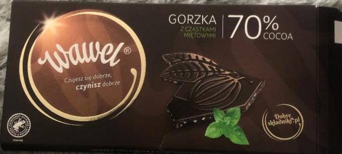 Фото - Czekolada gorzka 70 % cocoa cząstki miętowe Wawel