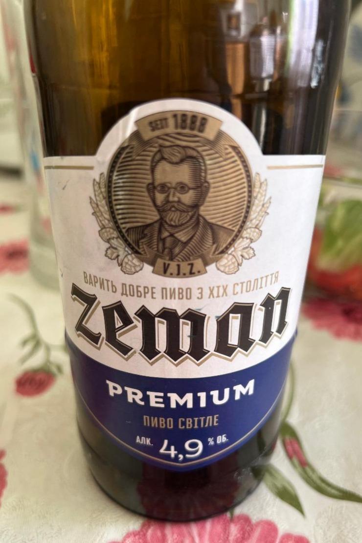 Фото - Пиво світле 4.9% фільтроване Premium Zeman