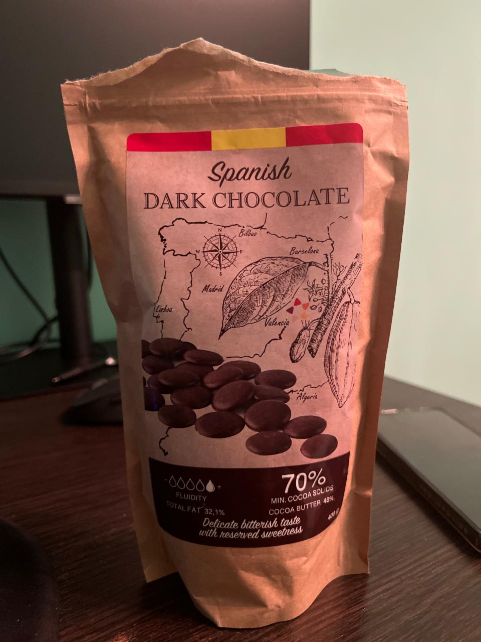 Фото - Шоколад чорний 70% Dark Chocolate Spanish