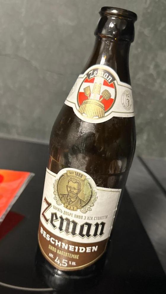 Фото - Пиво 4.5% напівтемне фільтроване пастеризоване Beschneiden Zeman