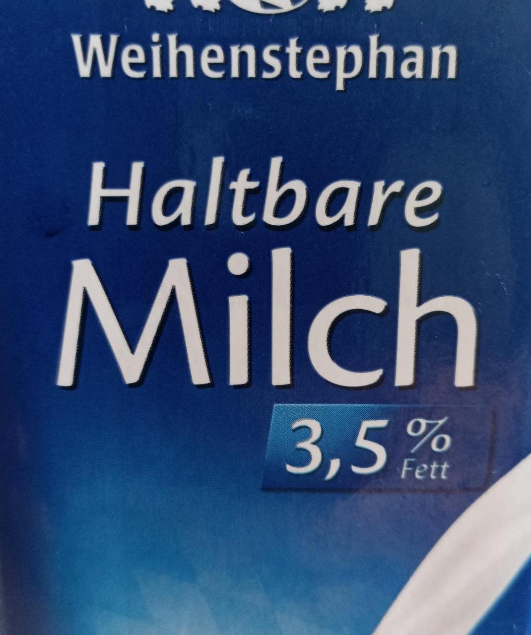 Фото - Haltbare Milch 3,5% Weihenstephan