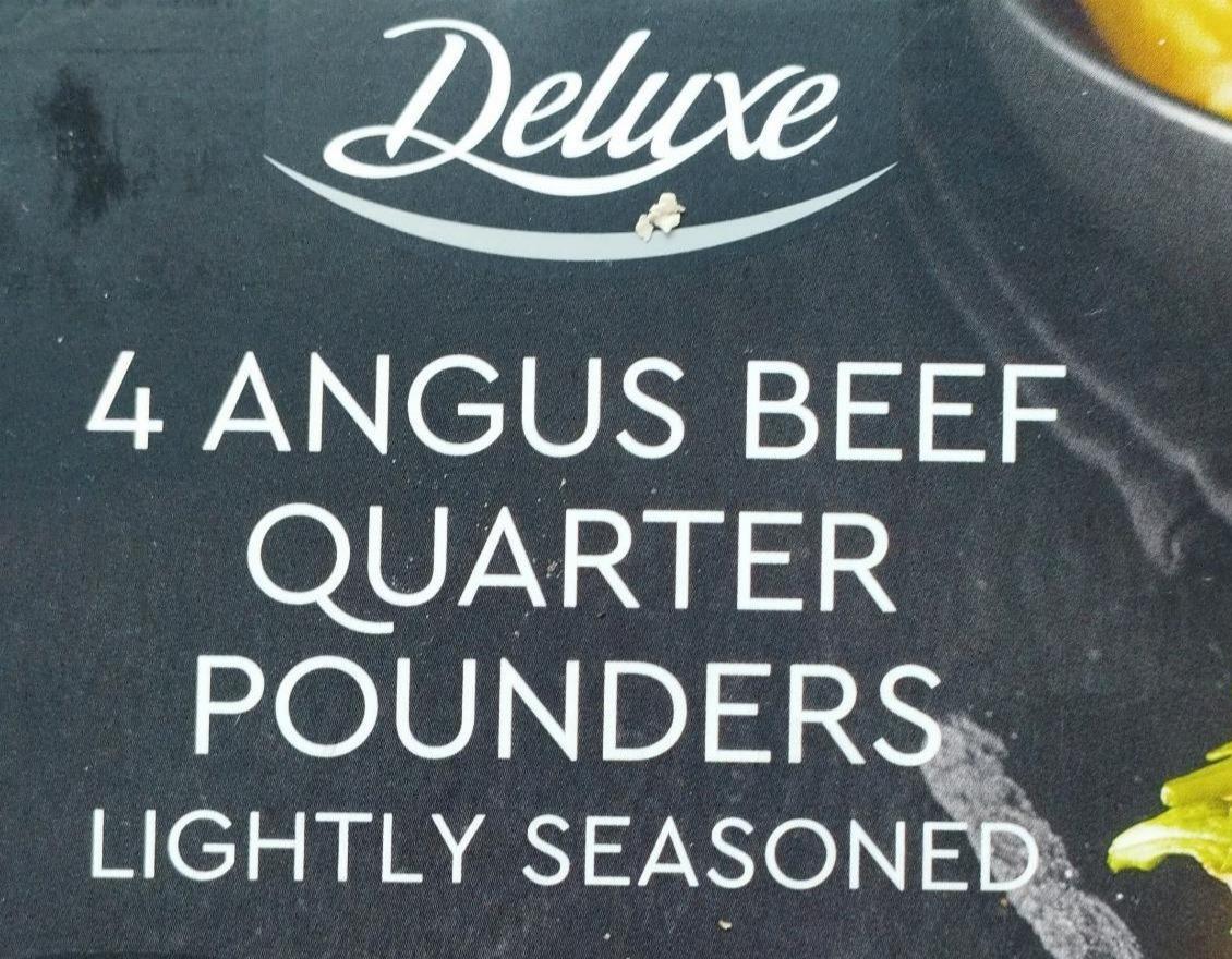 Фото - 4 Angus beef quarter pounders lightly seasoned Deluxe