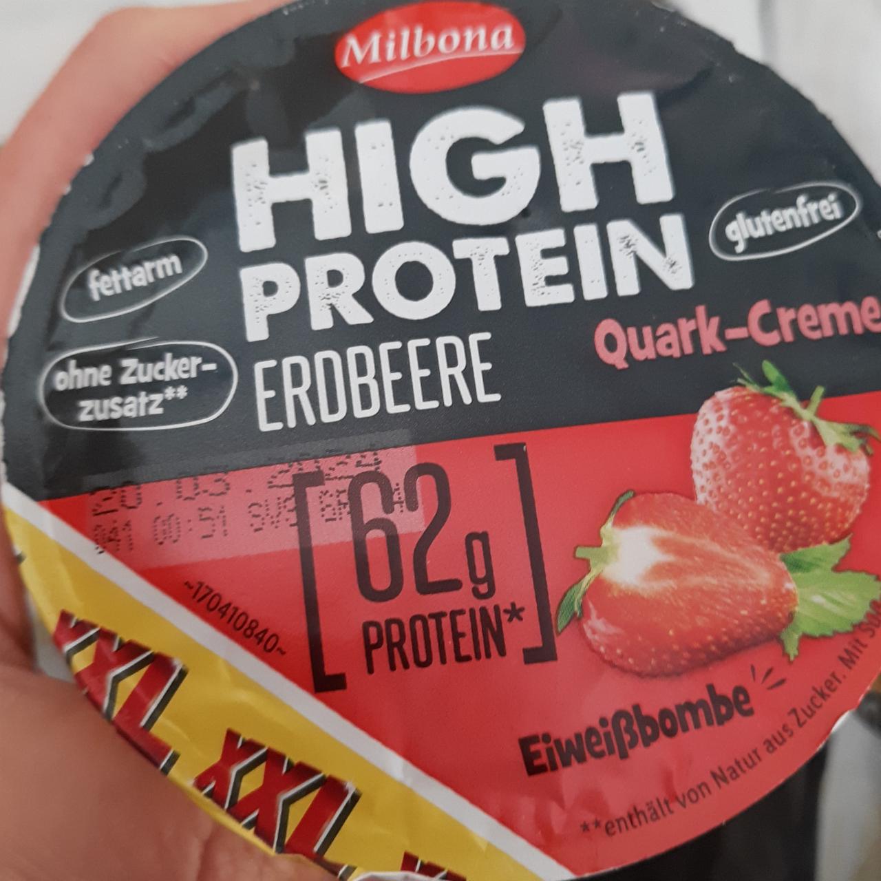 Фото - High Protein Erdbeere Quark-Creme Milbona