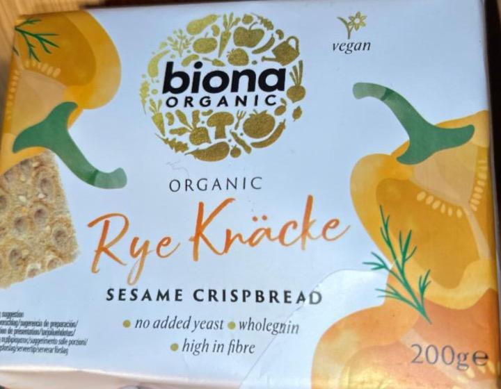 Фото - Rye Knaecke Sesame Crispbread Biona organic