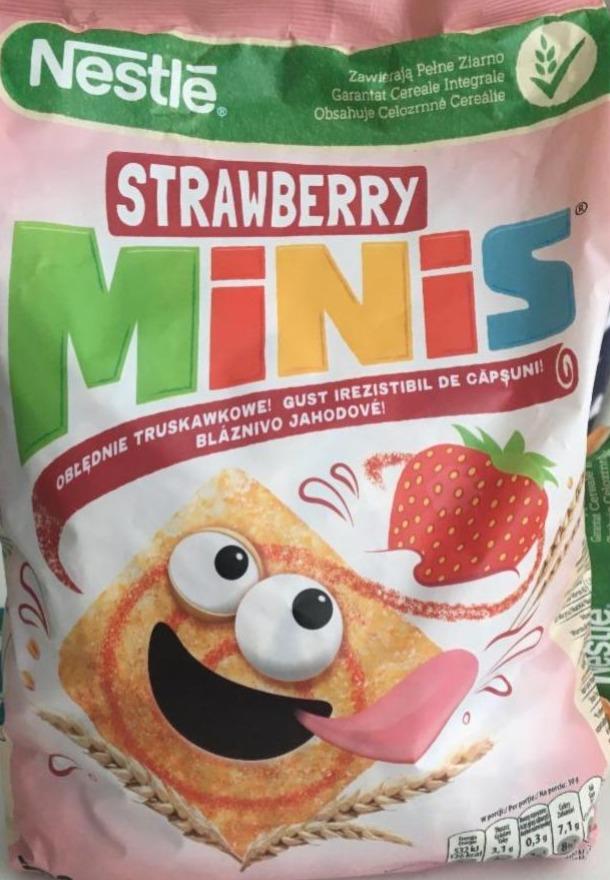 Фото - Готовий сухий сніданок Strawberry Minis з вітамінами та мінеральними речовинами Nestle