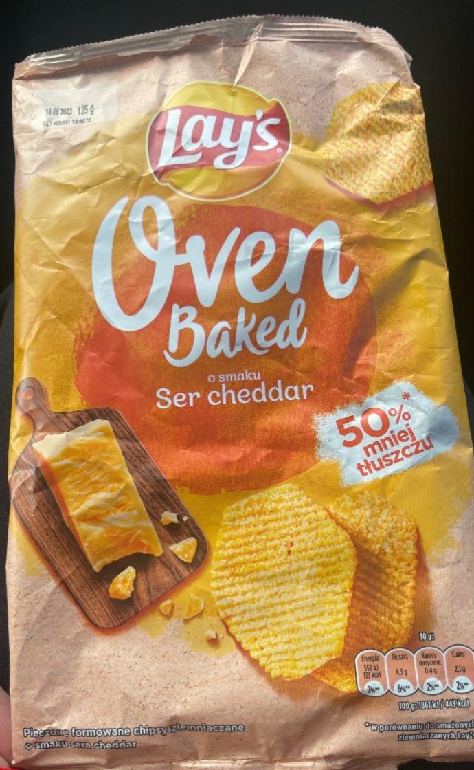 Фото - Чіпси картопляні зі смаком сиру чеддер Oven Baked Lay's