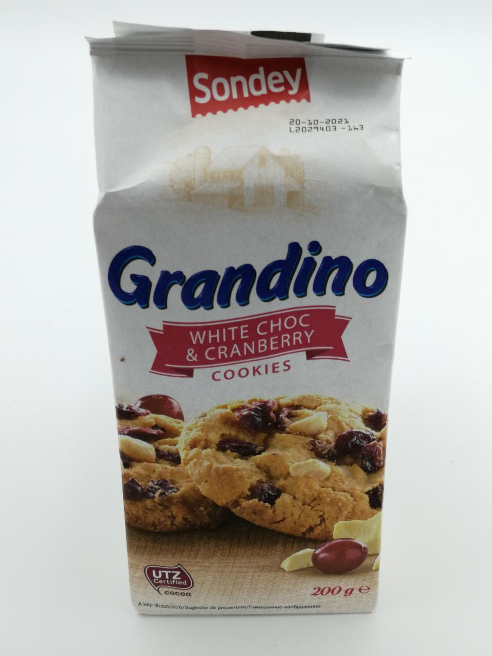 Фото - Печиво з білим шоколадом та журавлиною White Choc & Cranberry Grandino Sodney
