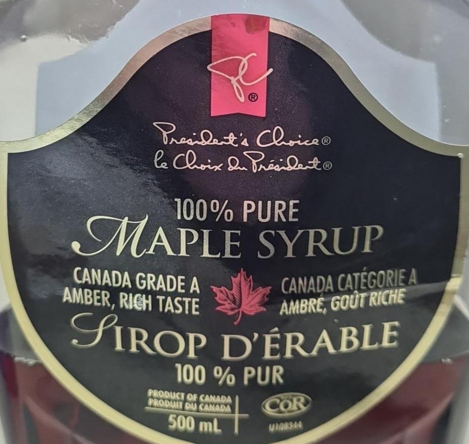 Фото - 100% Pure Maple Syrup President's Choice