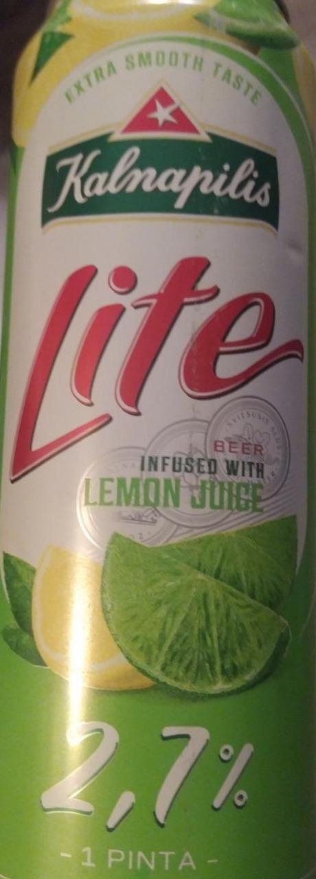 Фото - Пиво 2.7% Lite Lemon з лимонним соком Kalnapilis