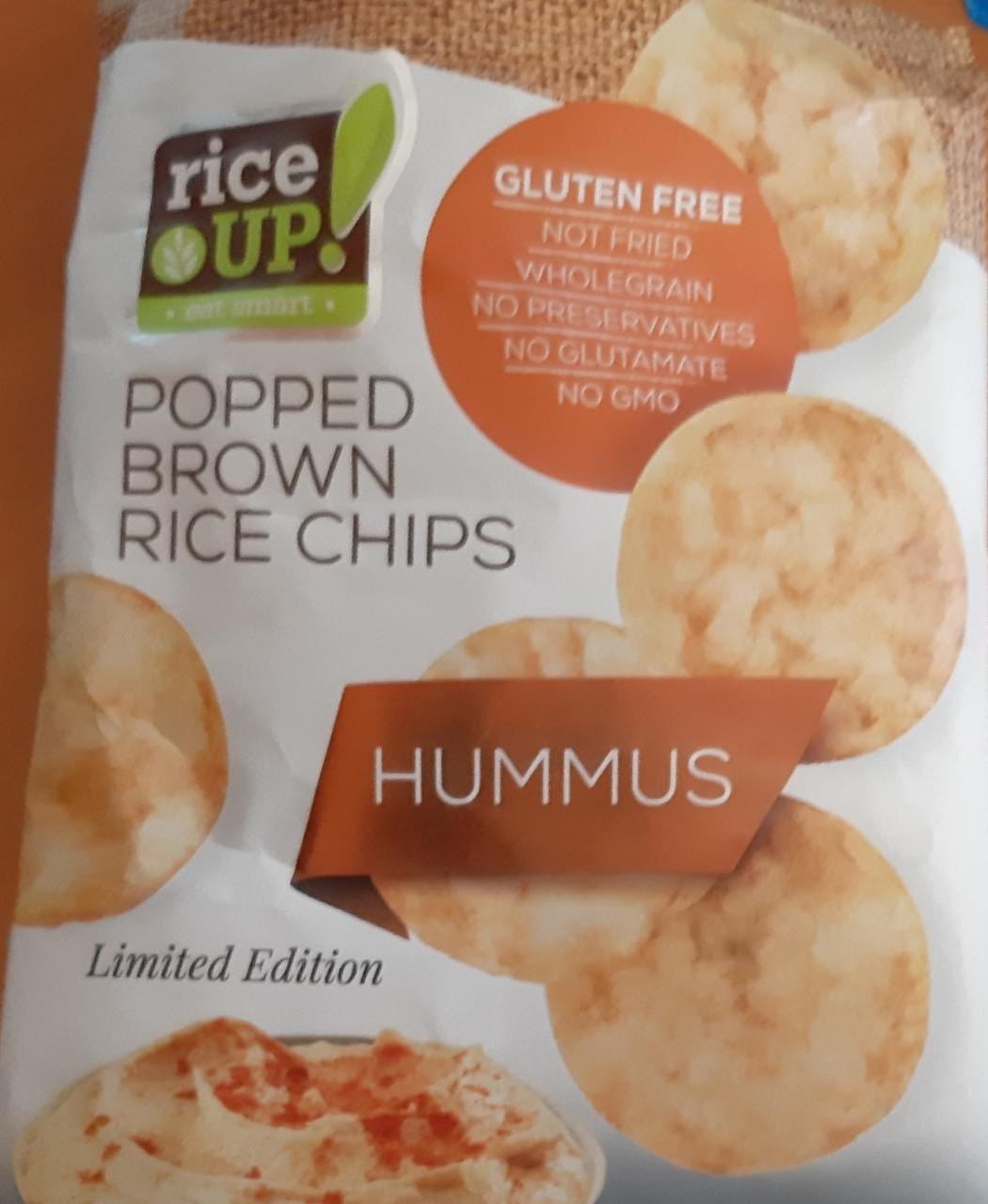 Фото - Popped Brown Rice Chips Hummus Rice up!