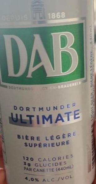 Фото - Пиво Ultimate Light світле фільтроване пастеризоване 4% Dab