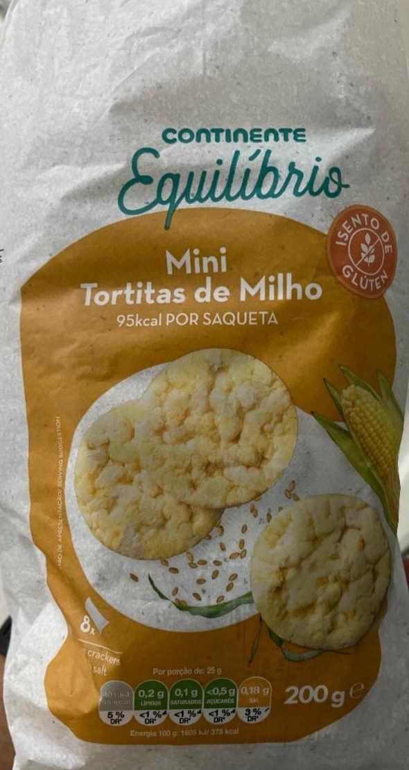 Фото - Mini Tortitas de Milho Continente Equilíb