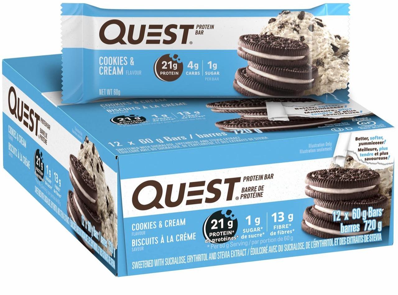 Фото - Quest Cookies & cream protein bar Quest bar