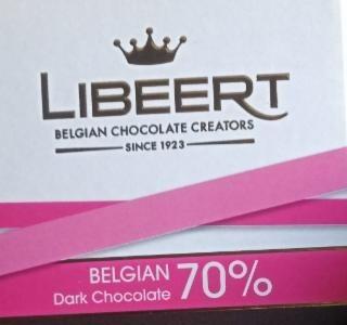 Фото - Бельгійський чорний шоколад 70% Libeert