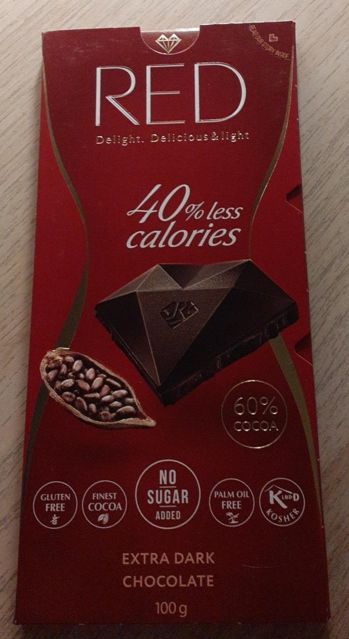 Фото - Шоколад чорний Extra Dark Chocolate 30% Less Calories Red