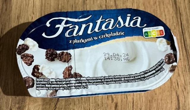 Фото - Йогурт з шоколадними зірками Creamy Fantasia Danone