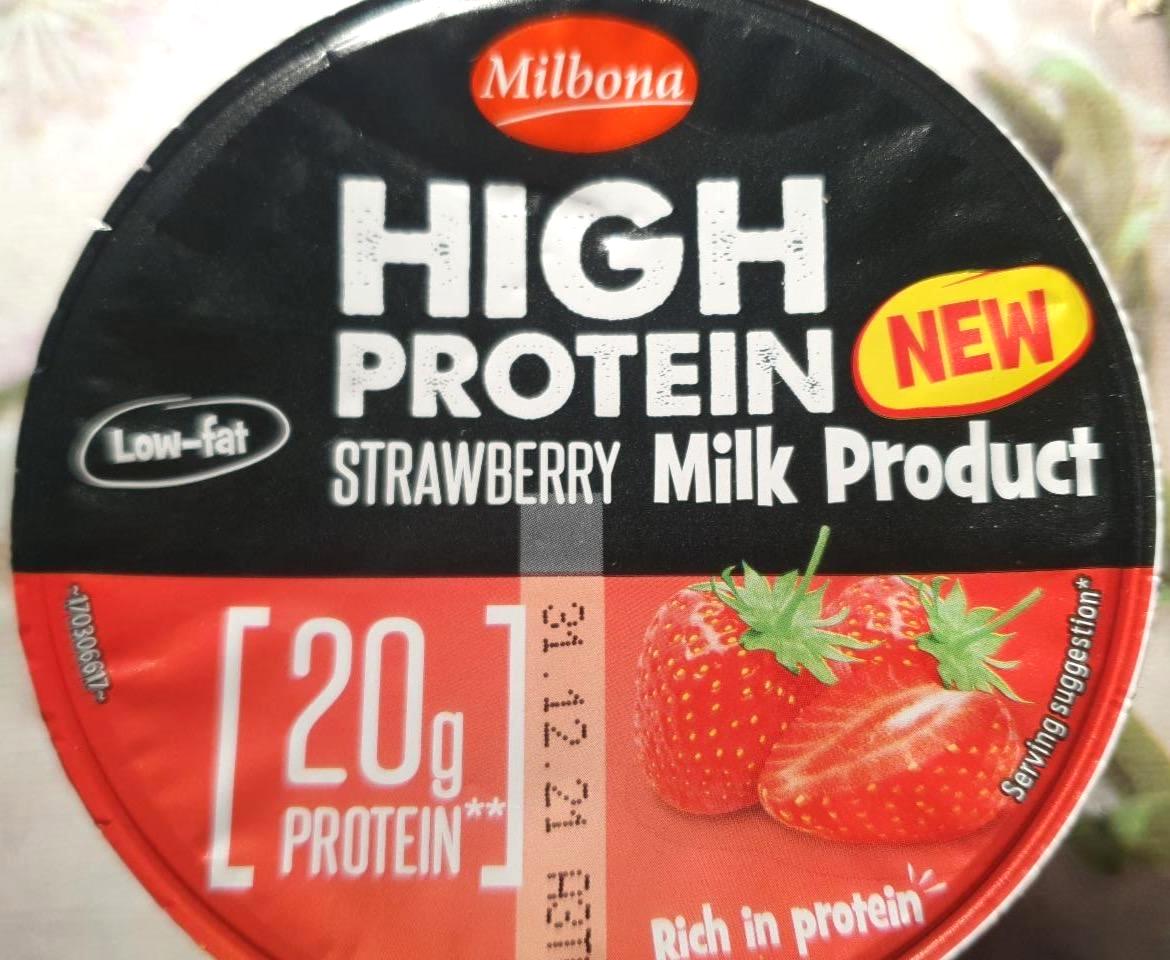 Фото - Йогурт зі смаком полуниці High Protein 20% Yoghurt Milbona