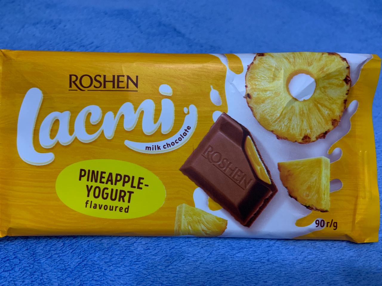 Фото - шоколад молочний Lacmi ананас-йогурт Roshen