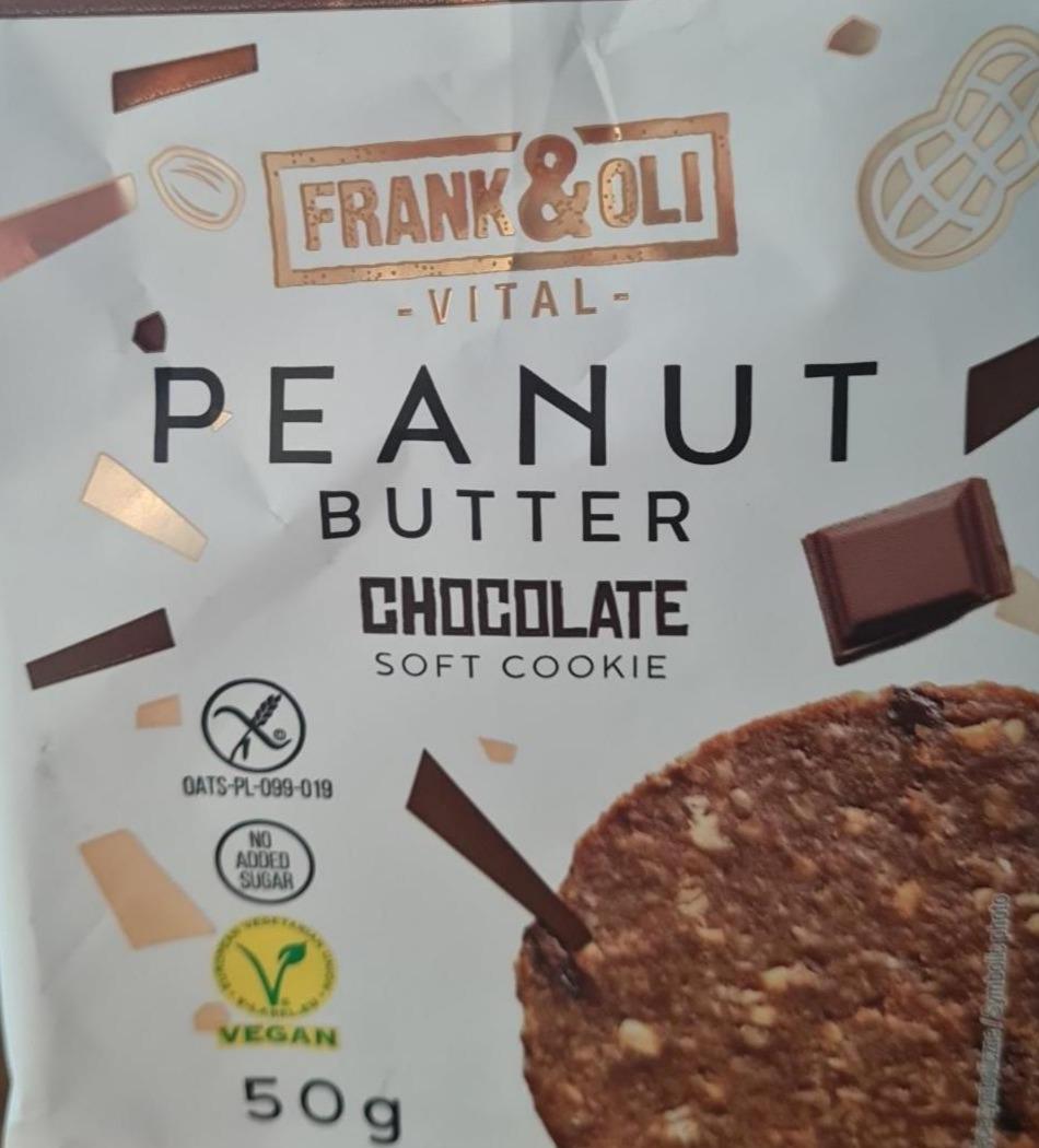 Фото - Vegan Gluten-Free Soft Cookie With Peanut Paste And Chocolate Frank & Ol
