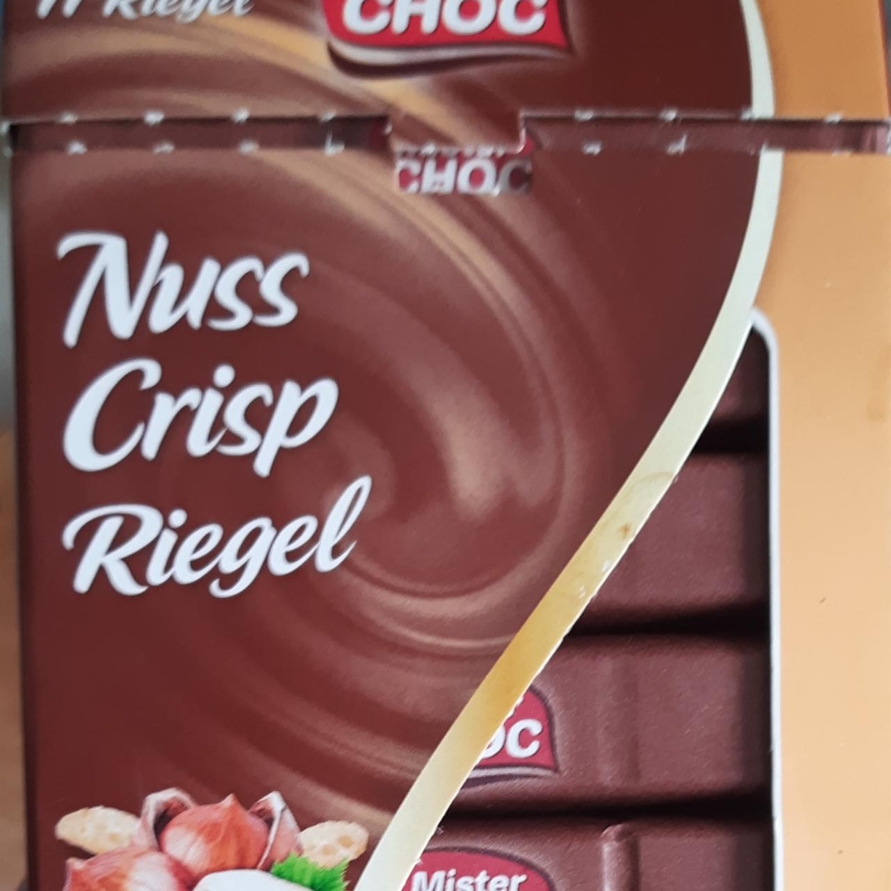 Фото - Шоколад молочний з горіхами Nuss Crisp Riegel Mister Choc