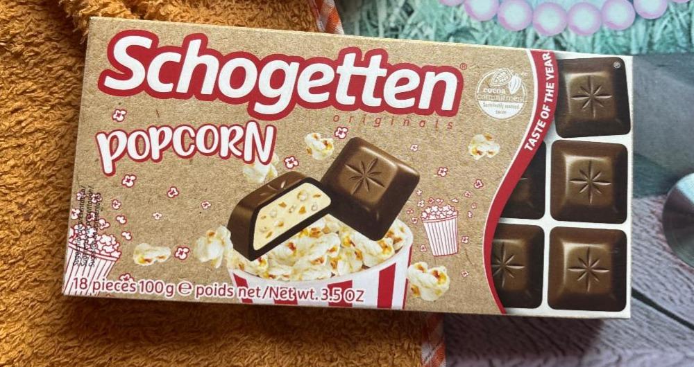 Фото - Шоколад молочний з попкорном Popcorn Schogetten