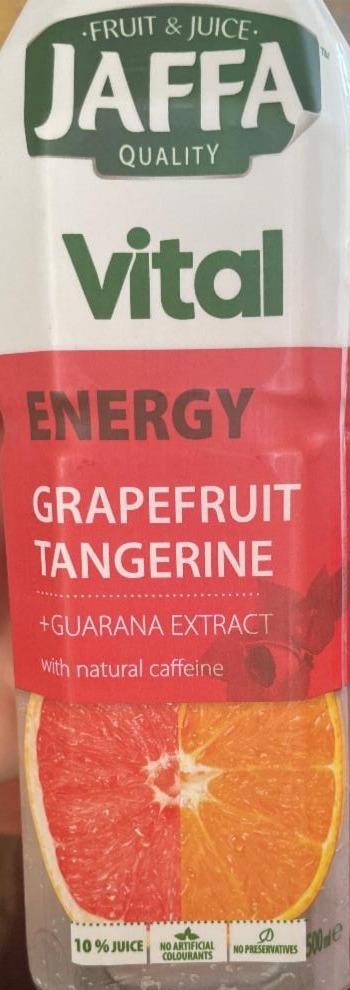 Фото - Напій соковий грейпфрут мандарин + екстракт гуарани Енергія Jaffa Vital