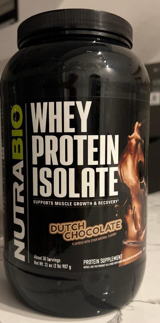 Фото - Whey protein isolate dutch chocolate Nutra bio