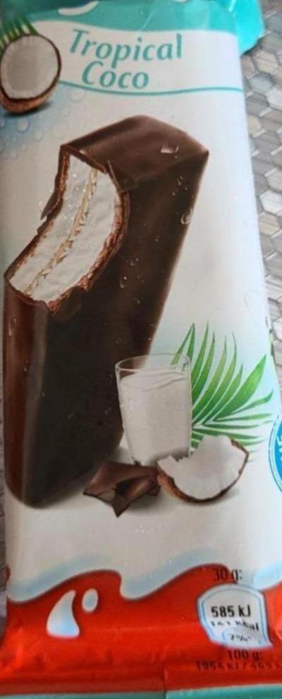 Фото - Бісквітне тістечко з молочно-кокосовою начинкою Tropical Coco Тропічний кокос Кіндер Пінгві Kinder