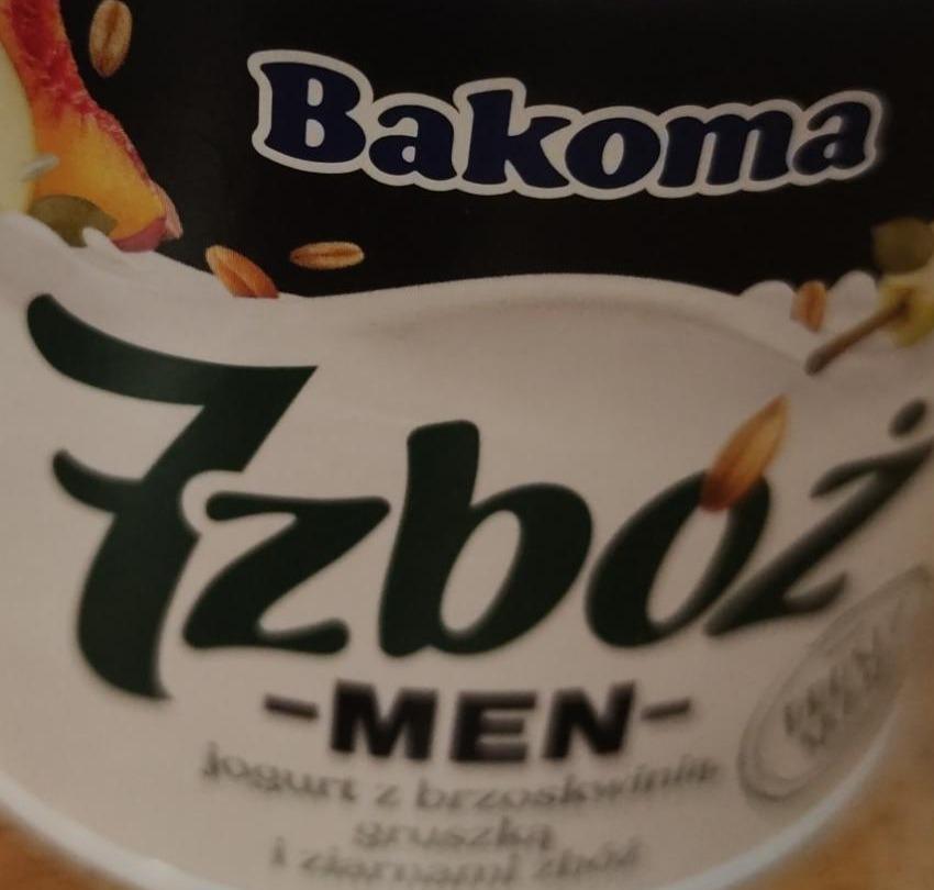 Фото - Йогурт 7 злаків Men з персиком, грушею та зернами злаків Bakoma