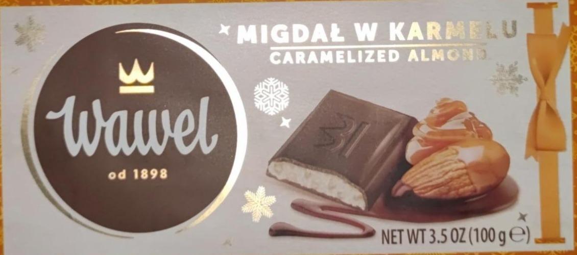 Фото - Шоколад зі смаком мигдалю та карамелі Wawel