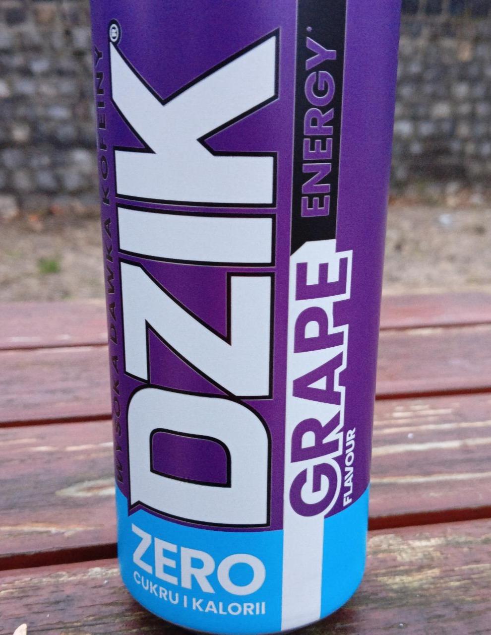 Фото - Напій енергетичний зі смаком винограду без цукру Grape Energy Zero Dzik