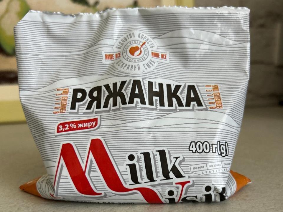 Фото - Ряжанка 3.2% Milk Visit Молочний візит