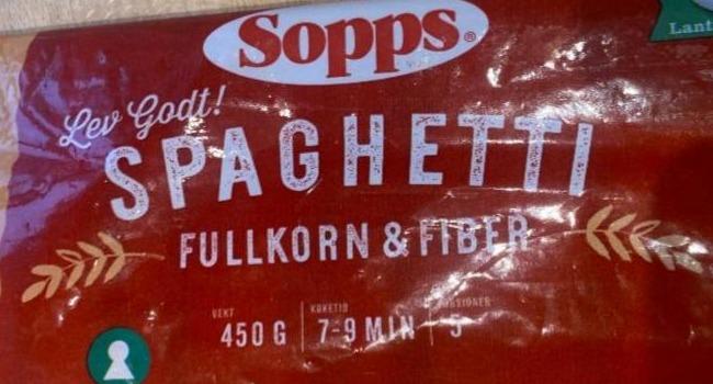 Фото - Spaghetti fullkorn og fiber Sopps