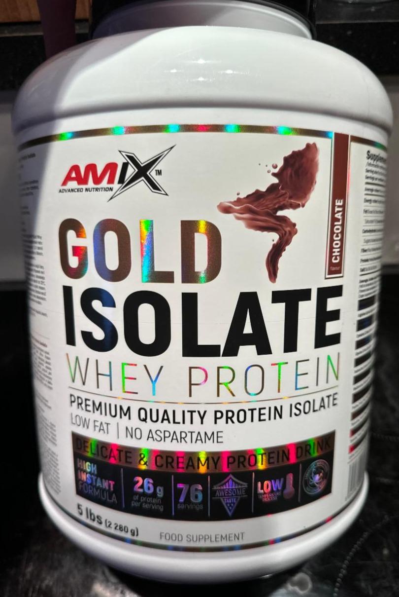 Фото - Ізолят сироваткового протеїну зі смаком шоколадно-арахісового масла Isolate Protein Amix Gold