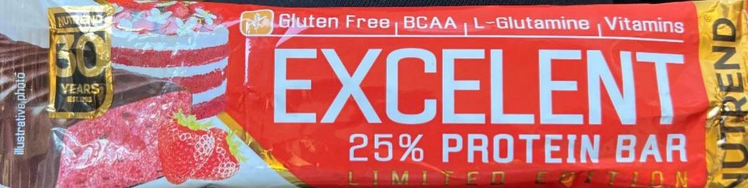 Фото - Excelent protein bar Limited Strawberry Cake Nutrend