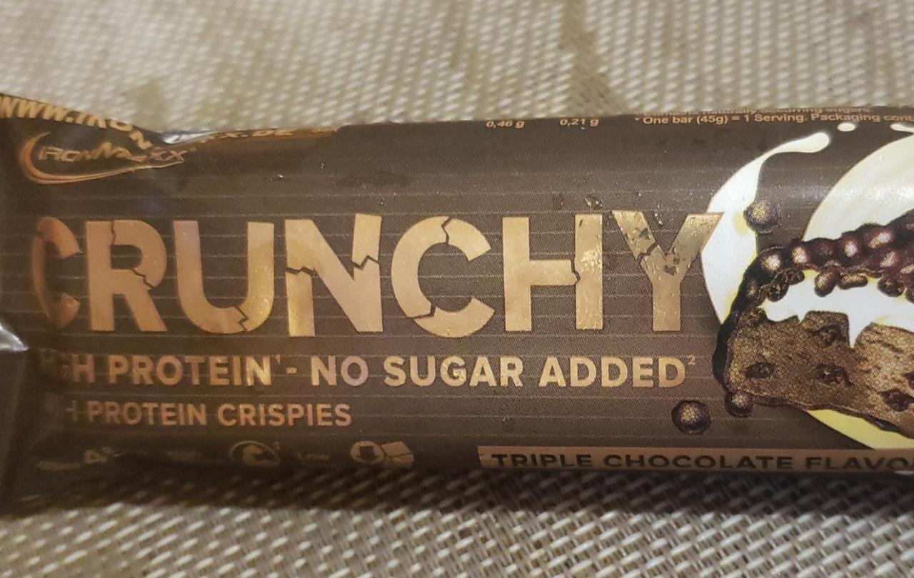 Фото - Протеїновий батончик Crunchy потрійний шоколад IronMaxx