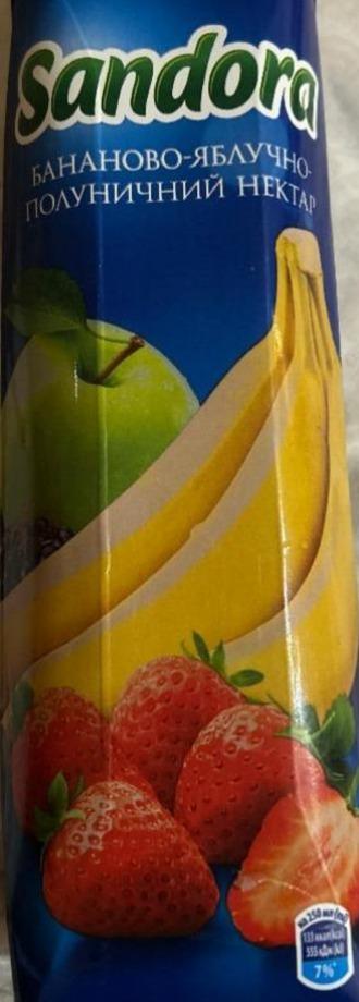 Фото - Нектар з м'якоттю бананово-яблучно-полуничний Sandora
