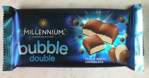 Фото - Шоколад пористий молочний та білий Bubble double Millennium