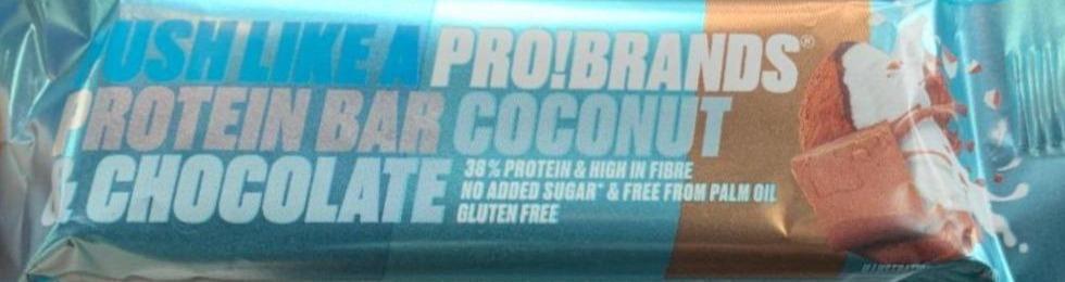 Фото - Протеїновий батончик Protein bar кокос шоколад Pro!brands