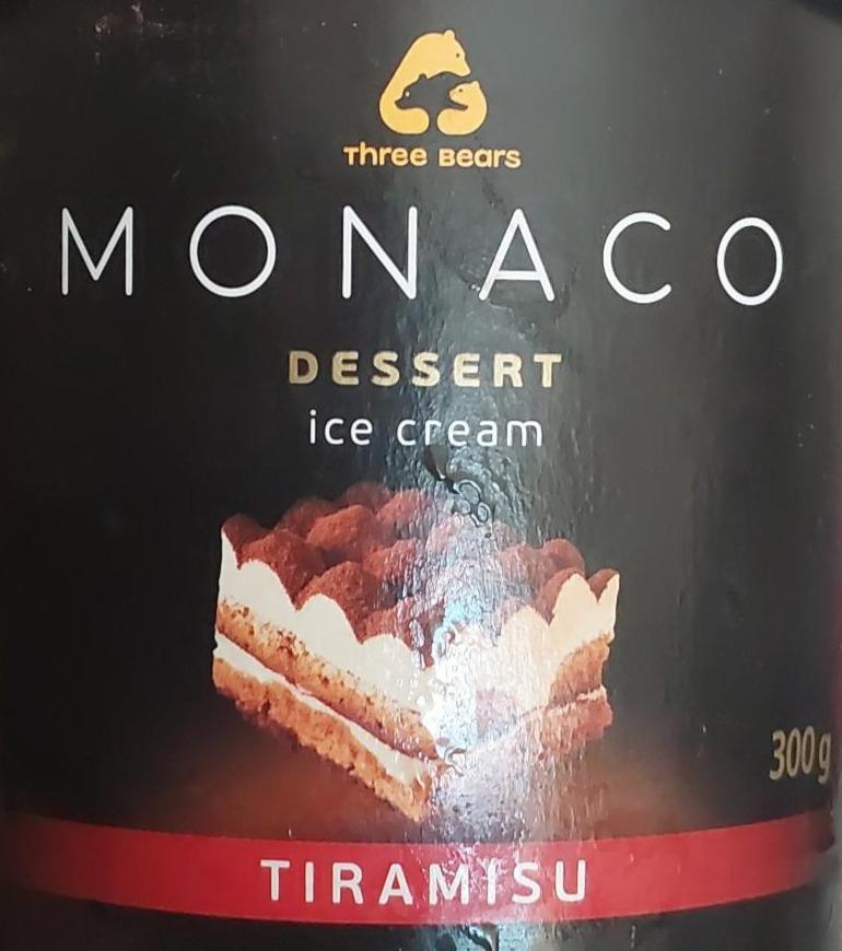 Фото - Морозиво Monaco десерт зі смаком тірамісу Three Bears