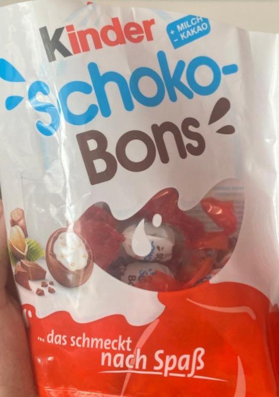 Фото - Цукерки в молочному шоколаді Schoko-Bons з молочно-горіховою начинкою Kinder