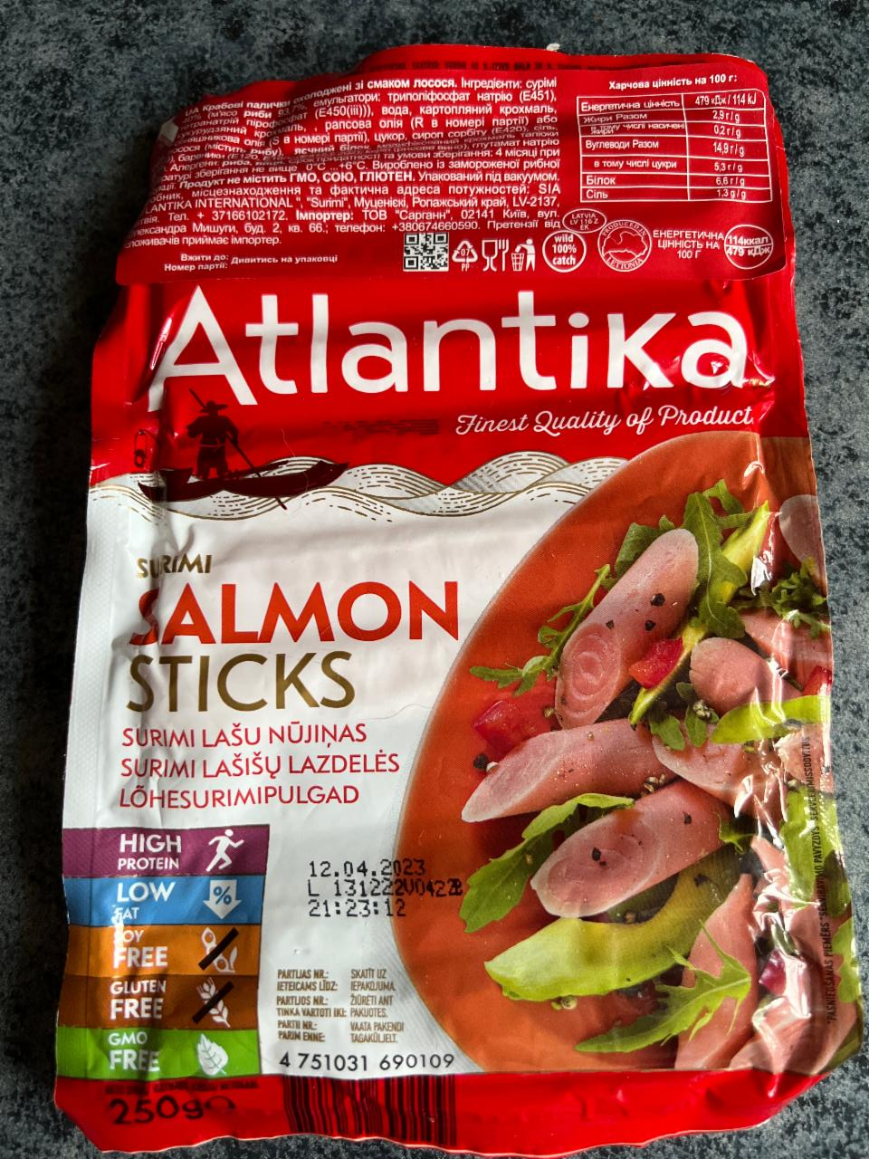Фото - Крабові палички зі смаком лосося Salmon Sticks Atlantika
