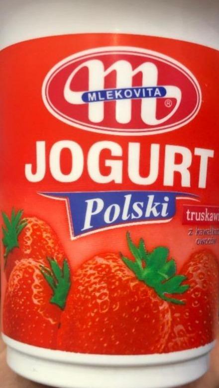 Фото - Йогурт польський зі смаком полуниці Jogurt Polski Mlekovita