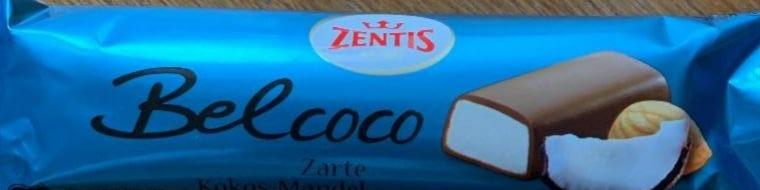 Фото - Батончик марципановий з кокосом вкритий молочним шоколадом Zentis