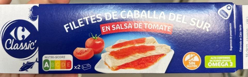 Фото - Filetes de caballa del sur en salda de tomate Carrefour