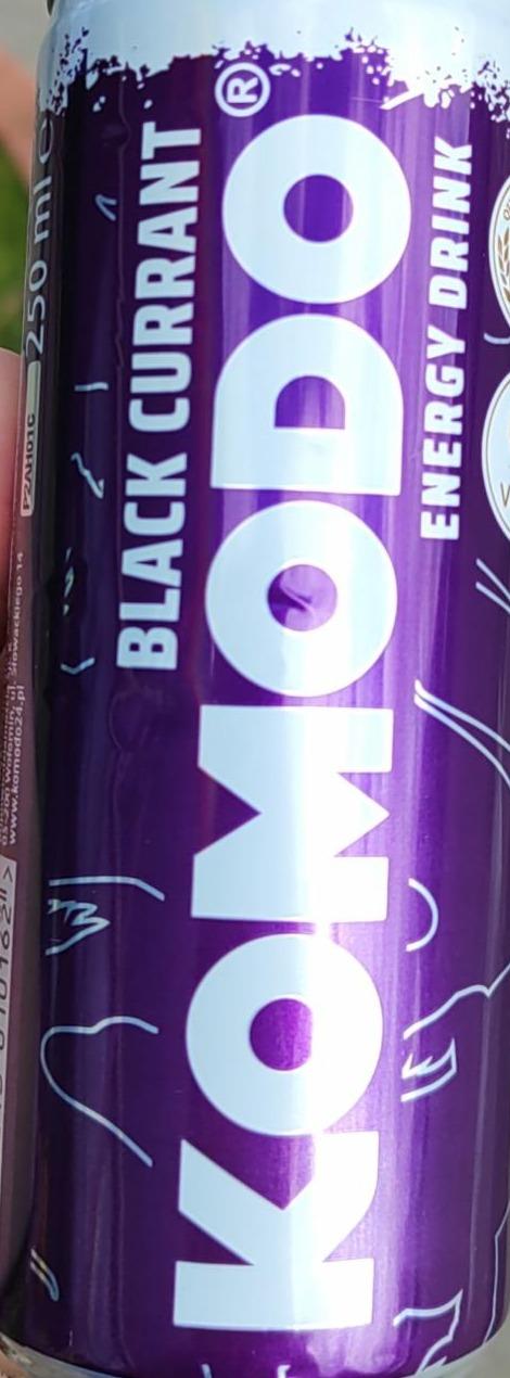 Фото - Напій енергетичний безалкогольний газований ароматизований зі смаком чорної смородини з додаванням вітамінів Black Currant Komodo